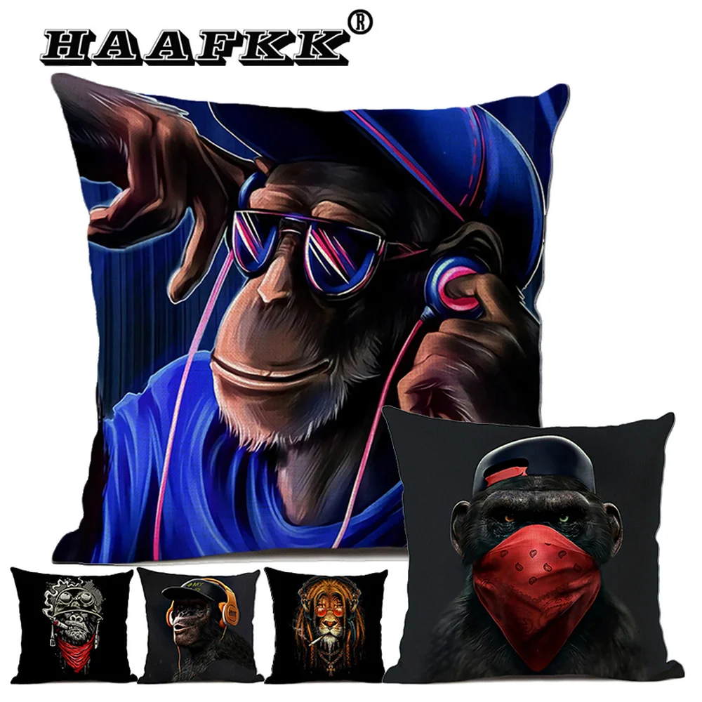 Персонализированные декоративные наволочки для животных 45x45 см льняная Подушка