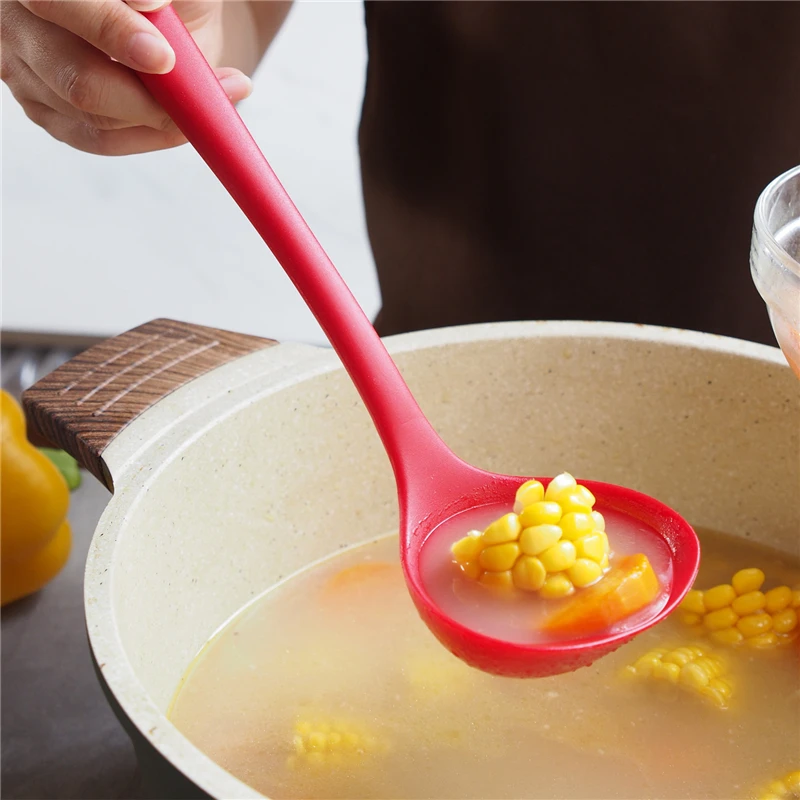Силиконовая кухонная утварь набор со шпателем ложка-кисточка для супа ковш паста