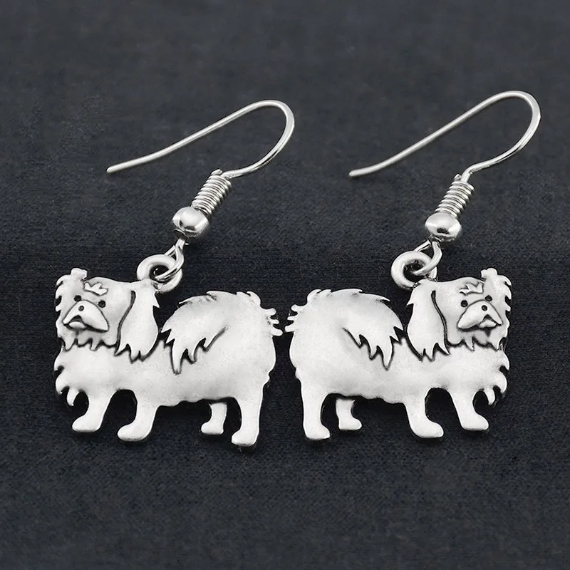 Винтажные висячие серьги Pekingese длинные Эффектные для женщин бижутерия 2021 в