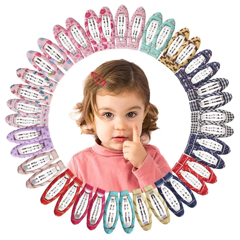 40 шт. заколки для волос маленьких девочек 2 дюйма Нескользящие обернутые волосы