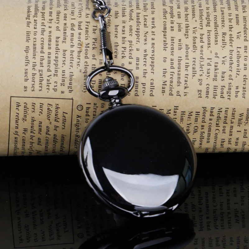 Классический модный брелок цепочка гладкая сталь кварцевые карманные часы