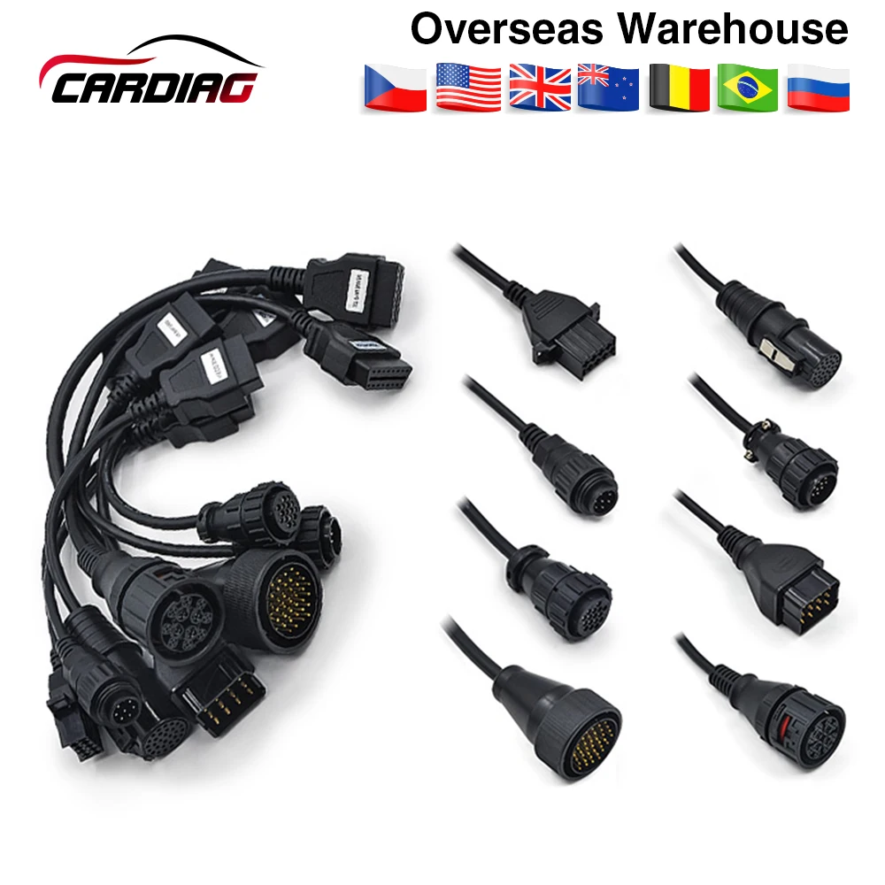 Полный комплект 8 грузовых кабелей для CDP TCS PRO obd2 кабель для Multidiag pro MVD Авто OBD2 диагностический инструмент код ридер