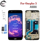 OLED ЖК-дисплей с рамкой для Oneplus 5 A5000 ЖК-дисплей сенсорная панель дигитайзер в сборе для OnePlus 5 1 + 5 1 + пять полный дисплей