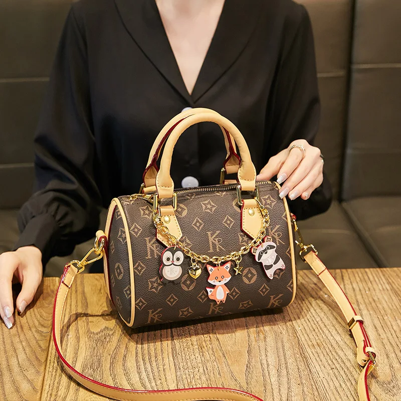 

Bag2021 новая трендовая летняя модная сумка Boston в форме подушки, подходящая ко всему сумка через плечо с принтом для женщин