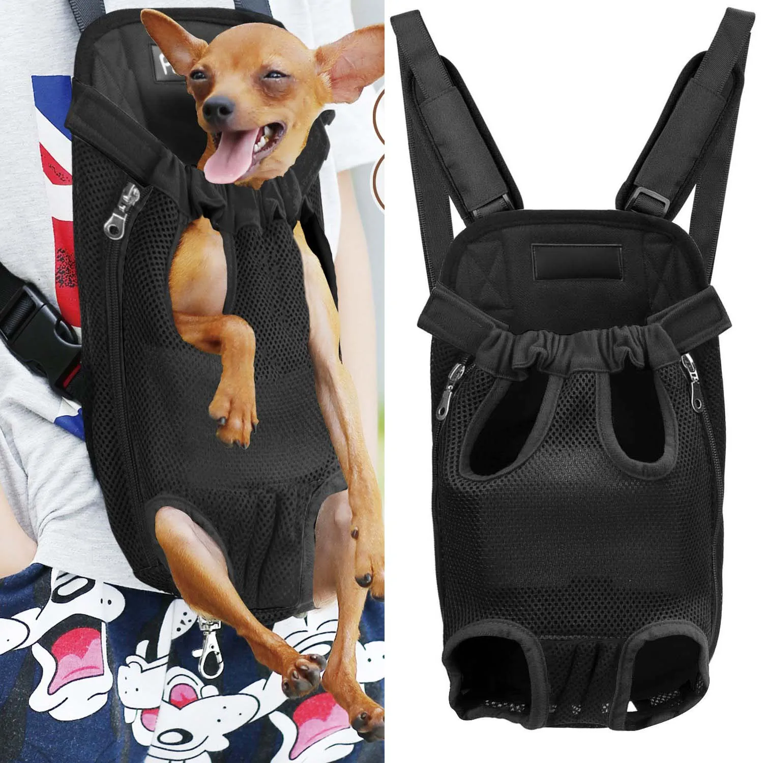 Рюкзак переноска для домашних животных регулируемый передний кошек и собак