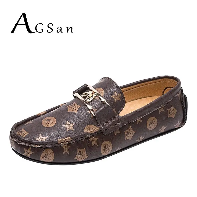 

Мужские кожаные лоферы для вождения AGSan SplitLeather, роскошные брендовые Мокасины, мужские дизайнерские лоферы, модная повседневная кожаная обу...