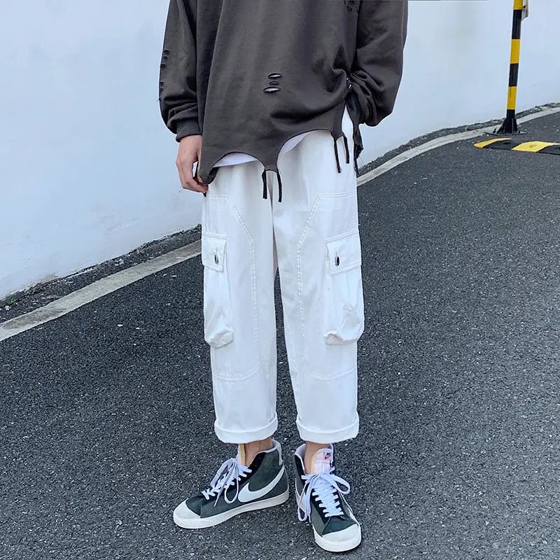 

2020 Men's Fashion Trend Loose Trousers Baggy Gym Cargo Casual Pants Tide Streetwear Hip Hop Style Tactical Sweatpants M-5XL