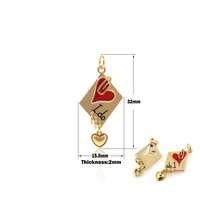 love letter pendant diy gold filled jewelry making supplies enamel red love envelope jewelry accessories pin charm