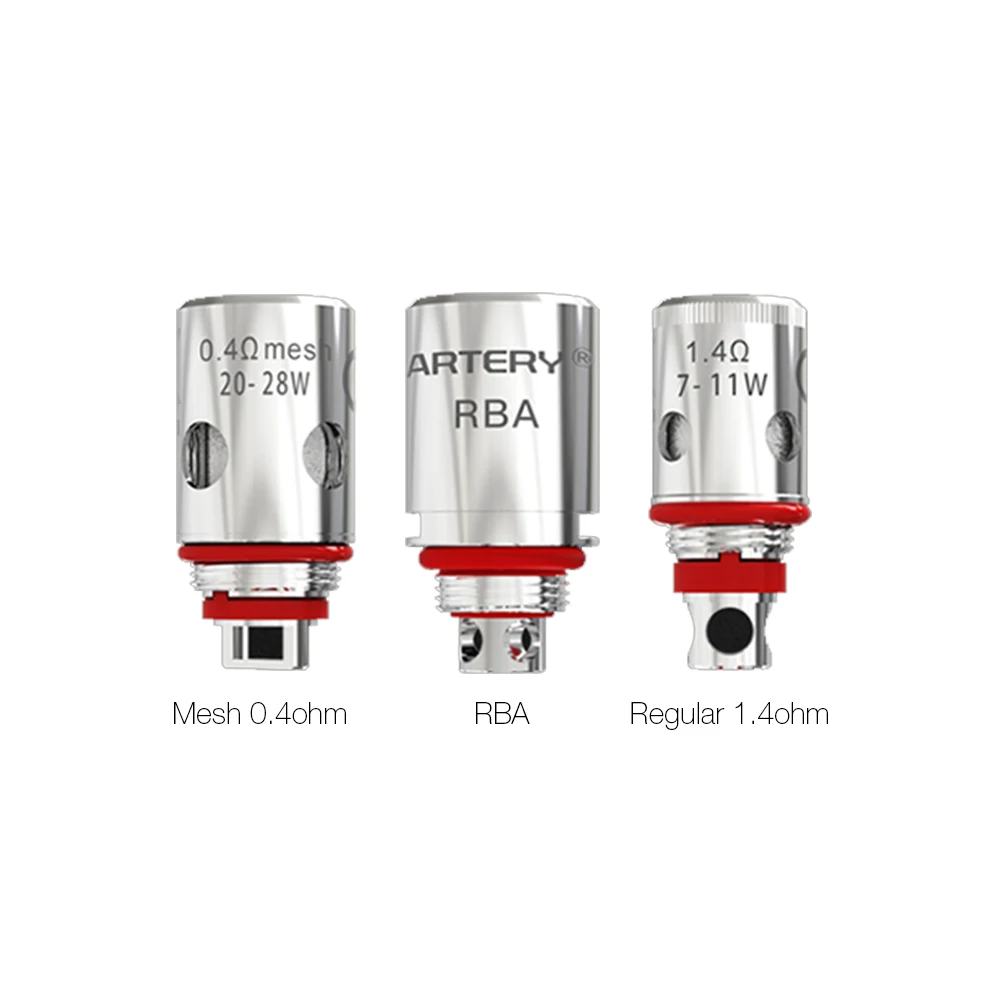 50 шт. оригинальная артерия Nugget AIO Катушка w/HP сетка 0.4ohm &amp HP Обычная 1.4ohm RBA катушка