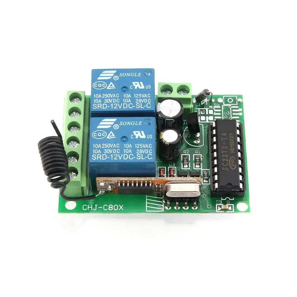 

DC12V Remote Control 10A 315mhz Relay Wireless RF Remote Control Switch Transmitter Receiver