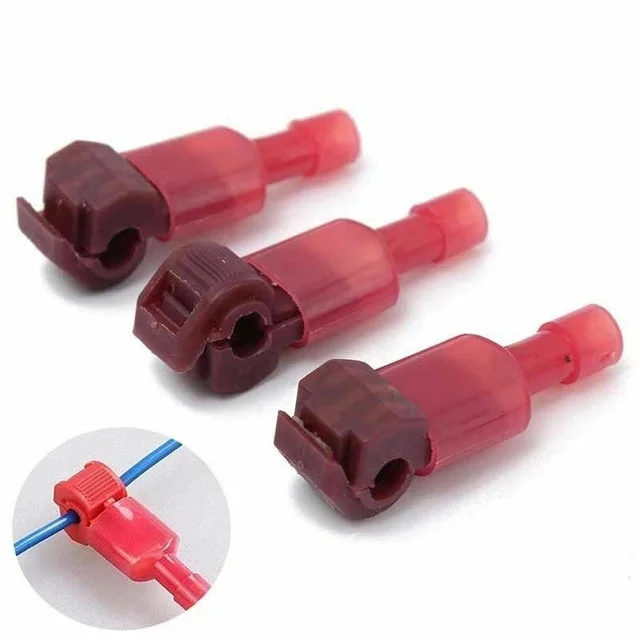 5 Pairs 10PCS Red 60/30 шт., коннекторов для электрических проводов, разъемы и клеммы для проводов, обжимная Клемма Scotch Lock быстрый зажим для 22-10AWG Электрический автомобильный аудио комплект набор инструментов - Цвет: 5 Pairs 10PCS Red