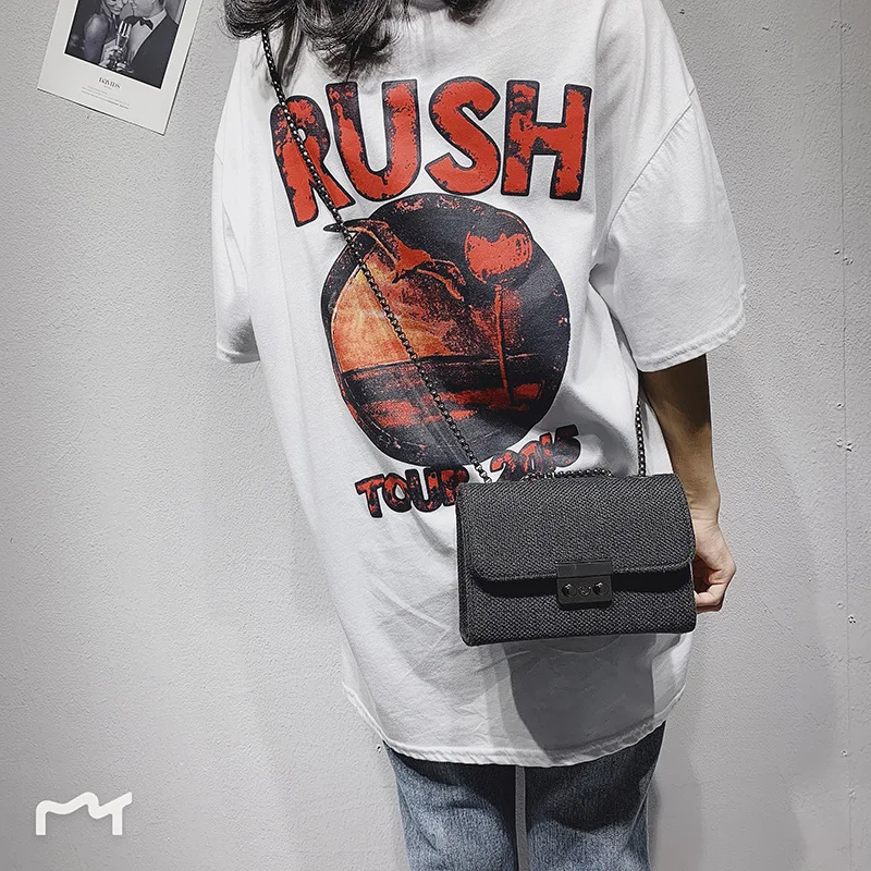 

2021 New Mini Handbags Women Fashion Chain Mini Messenger Bag Women Lock Buckle Shoulder Bag Simple Style Purse Crossbody Bags