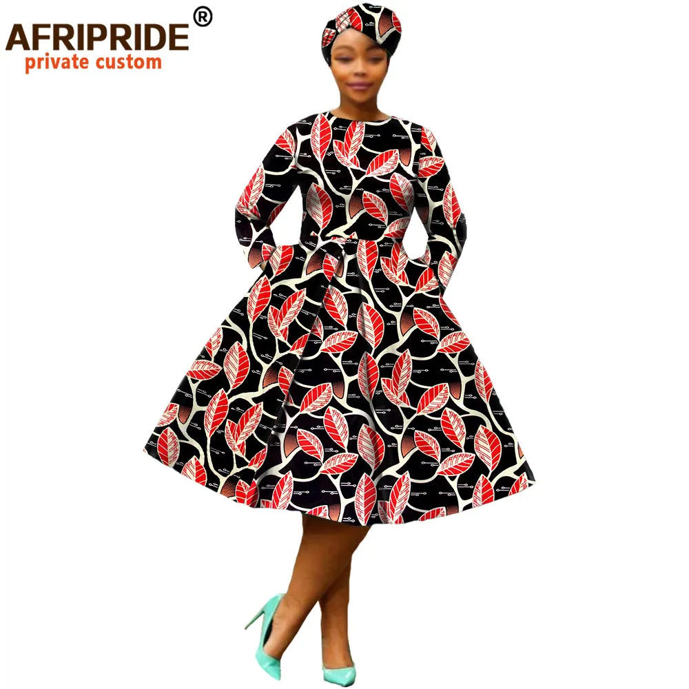 Африканская одежда 2019 осеннее женское платье AFRIPRIDE с длинным рукавом длиной до