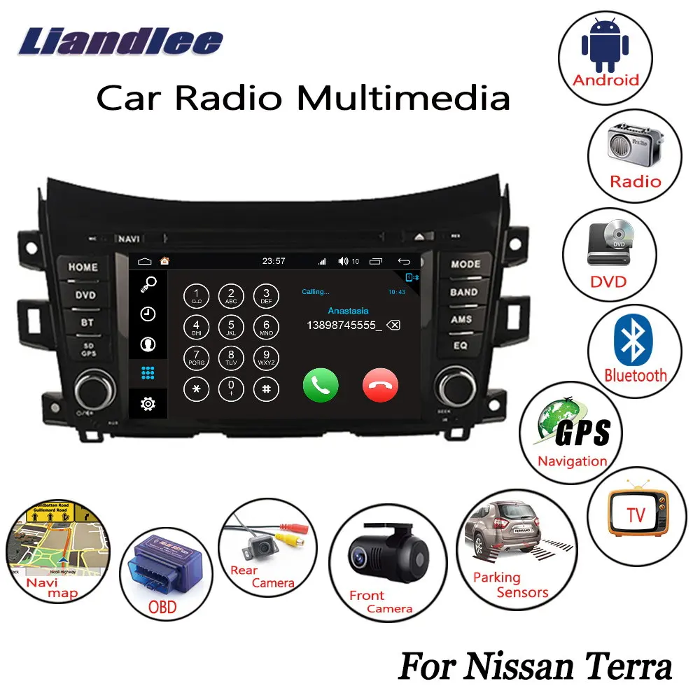 Для Nissan Terra 2018 автомобильный Android радио CD DVD плеер GPS навигация карты камера OBD ТВ