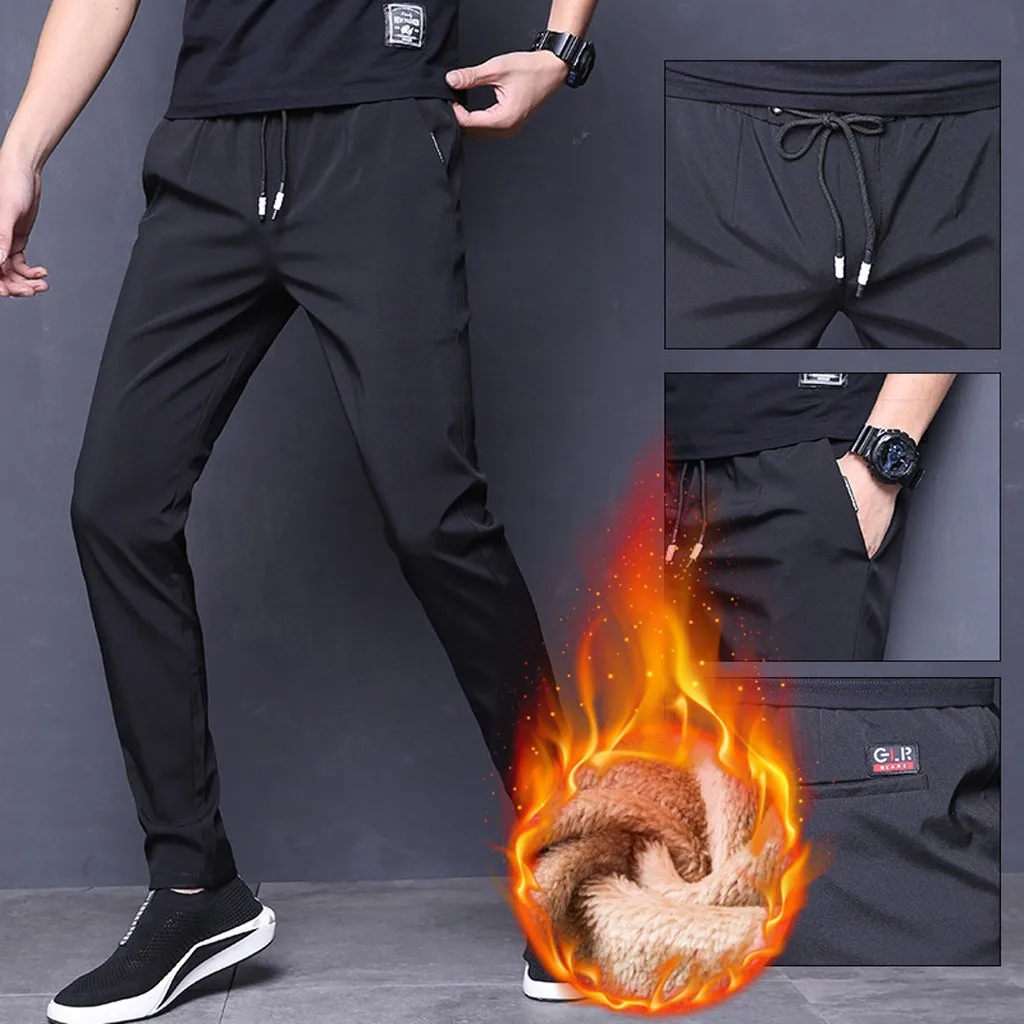 Унисекс Мужские и женские спортивные штаны размера плюс бархатные брюки с