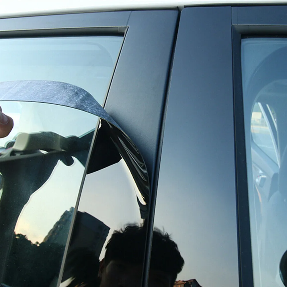 

Window Pillar Stickers 8 Pcs Black For HYUNDAI Elantra Sedan 2017 2018 Car B-pillar stickers Auto Exterior Accessories