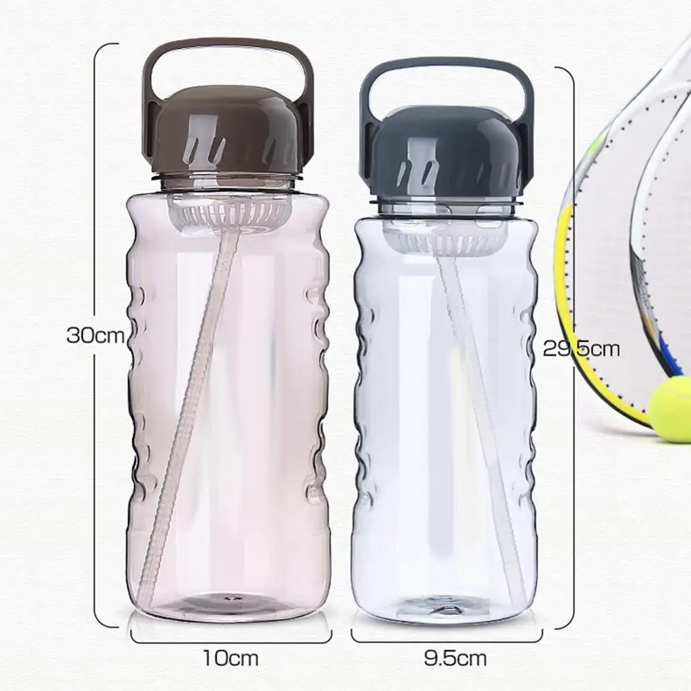 Portable Water Bottle With Straw Gym Drink BPA-Free Sport High-Capacity 1500/2000ML Kettle For Hiking Travel Cycling | Дом и сад