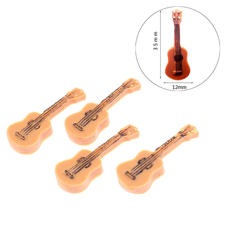 

2pcs Mini Guitar Dollhouse Musical Instrument For Doll Music Bar Doll Accessory