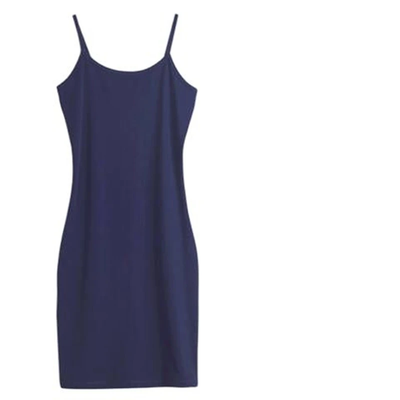 

Black Suspender Vest Dress Summer New White Mid Length Slim Dress