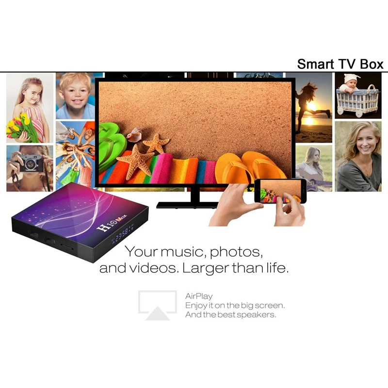

H10 Max TV Box Smart Media Player 4GB+64GB Android 10.0 OS 2.4G WIFI 6K HDR 4K Set Top Box H616 TV Box(US Plug)