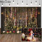 Фон для студийной фотосъемки новорожденных детей с изображением леса джунглей пышных цветов торта