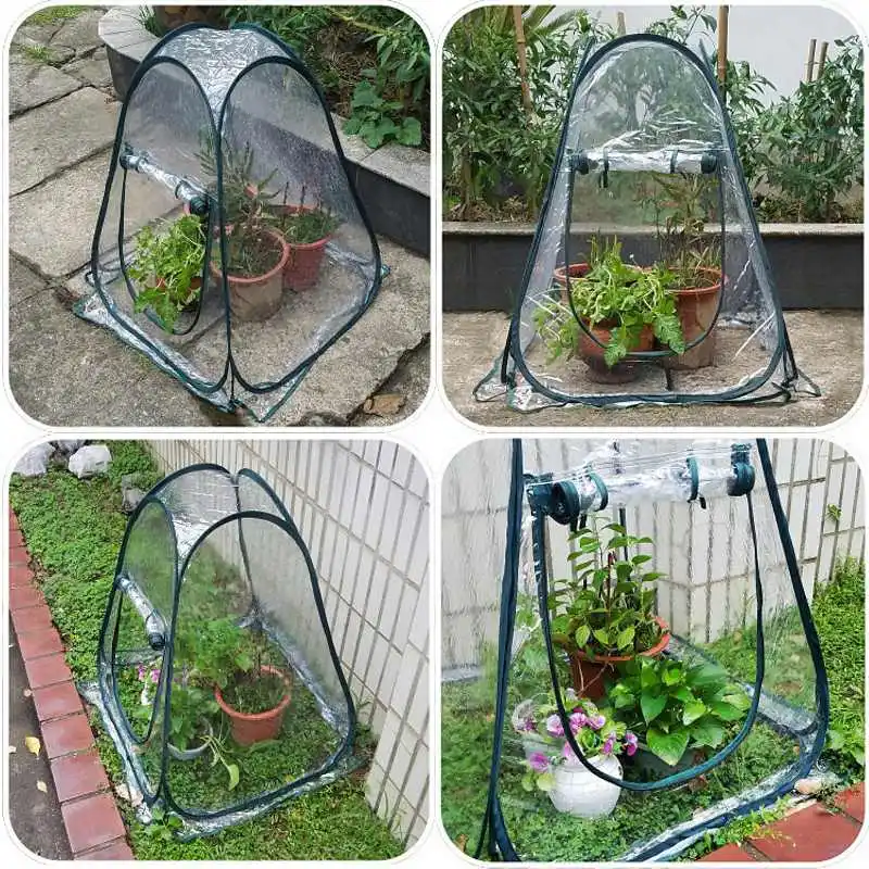 

Garden Greenhouse Portable Folding Mini Transparent Greenhouses PVC Warm Room high-quality PVC Warm Garden set