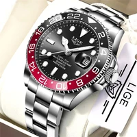 lige brand luxury men watches automatic date watch men stainless steel waterproof business sport quartz wristwatch reloj hombre