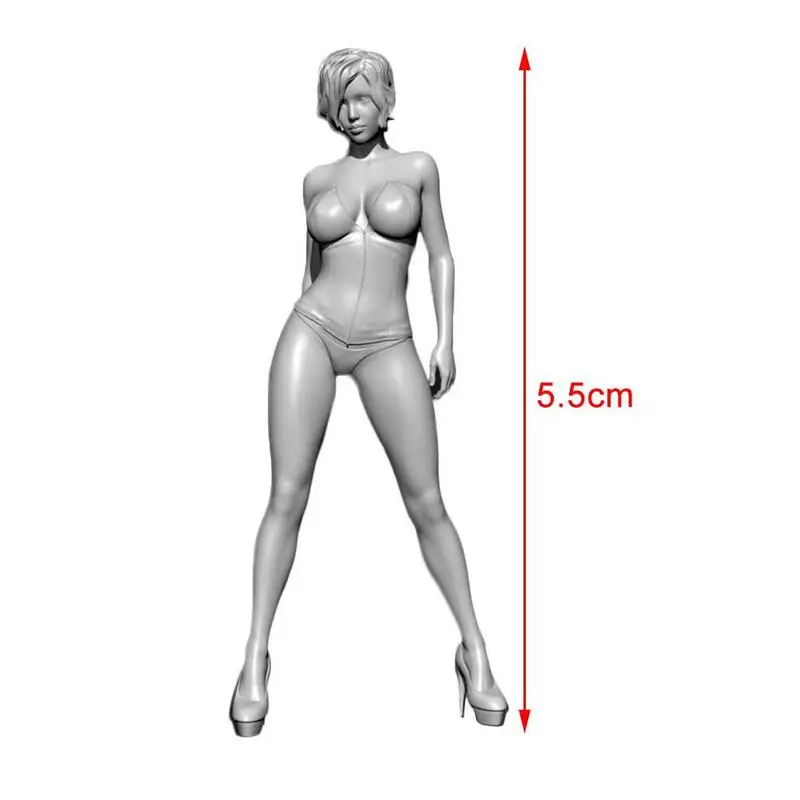 

55mm GIRLS Runway Girl Resin Soldier White Model TD-2148 Description K0B1