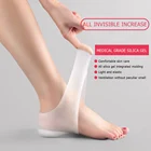 Невидимые силиконовые носки для увеличения высоты, 4 см, унисекс, гелевые накладки на пятку, стельки, стельки для массажа ног, ортопедические супинаторы