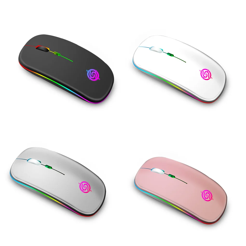 

1pc Computer Wireless Mouse with USB 1600DPI Adjustable Rechargeable Ergonomic Optical Mice Office Travel Accessory