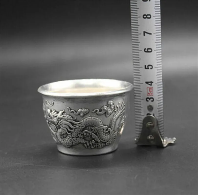 Медная Статуя китайского фольклорного тибетского серебряного стекла с рисунком