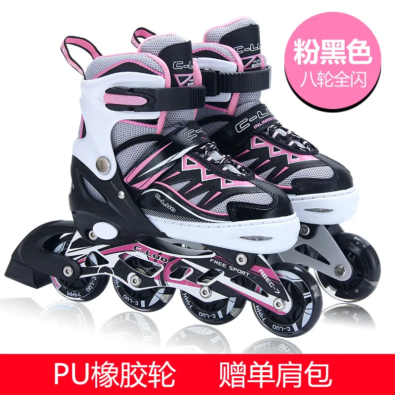 

Kids Skates Adjustable Inline Skate Shoes Wheels Flashing Roller Inline Skate Shoes Quad Skates Skeelers Sports Equipment BI50SS