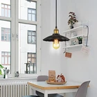 Люстра металлическая летающая тарелка в стиле лофт, креативная индивидуальная одноголовочная в американском и ретро стиле, для кафе, ресторана, бара