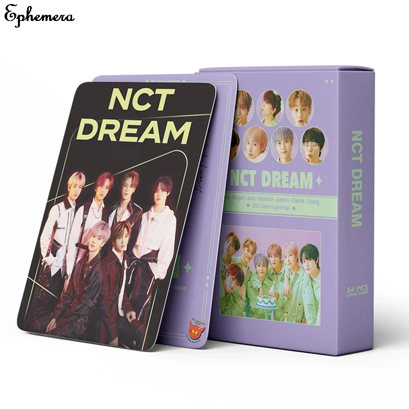 

54PCS/Set Kpop NCT Dream Photo Card MARK RENJUN JAEMIN Self Made LOMO Cards Photocards For Fans Collection Gift