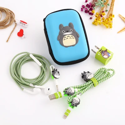 Новый мультяшный защитный USB-кабель для наушников с футляром наклейки намотки