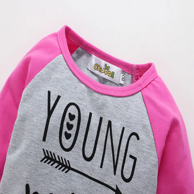 

Children's clothing spring and autumn new girl letter long-sleeved T-shirt fashion cotton casual top toddler girl clothes