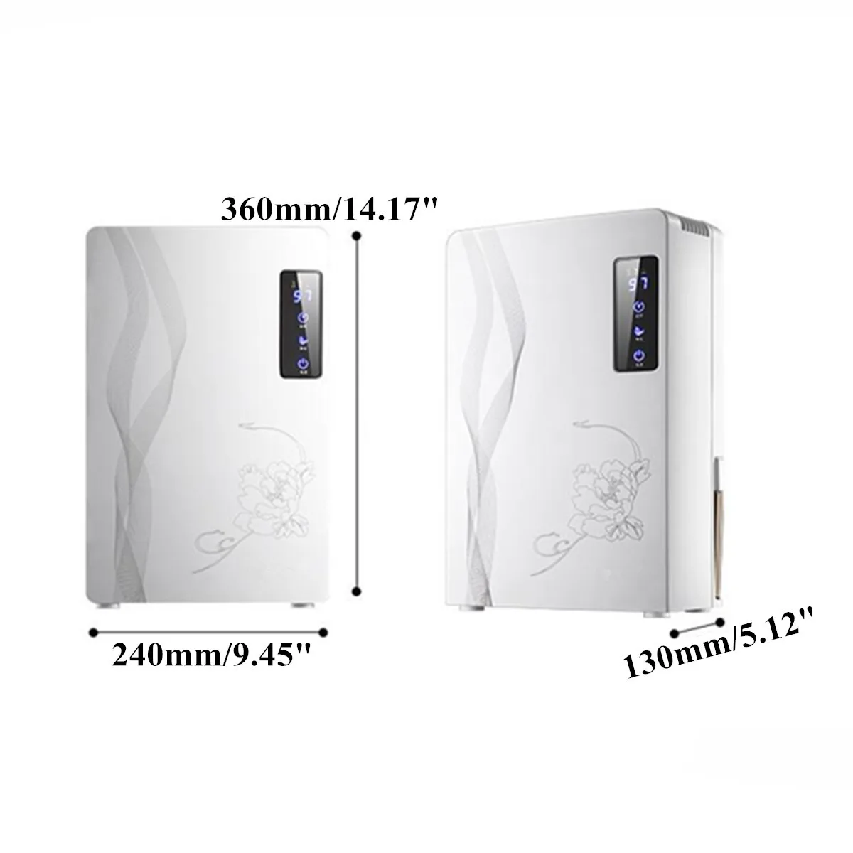 

Home Multifucntion Dehumidifier Electric Air Dryer With 24h Timing Smart Touch Desiccant Drying Machine Double Drainage System