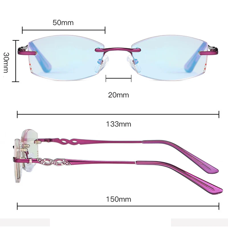 Очки для чтения женские модная дамская оправа дальнозоркости качественные без