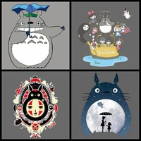 iron on anime totoro patches heat transfer vinyl stickers for clothes diy t shirt iron on transfers applique thermal press decor