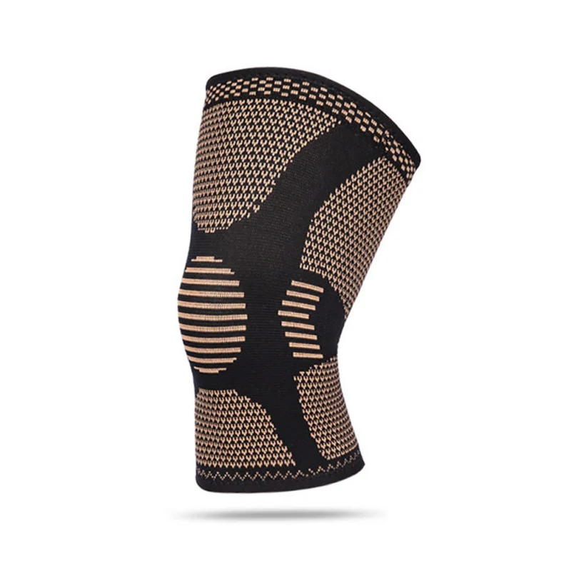 

3D Nylon Knit Copper Knee Brace For Arthritis Pain Relief And Support Compression Knee Sleeve For Sports Workout 1pc