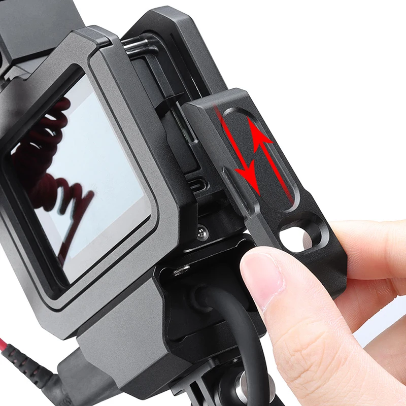 Металлическая клетка для камеры ULANZI Gopro Hero 8 черная Vlog двойной Холодный башмак