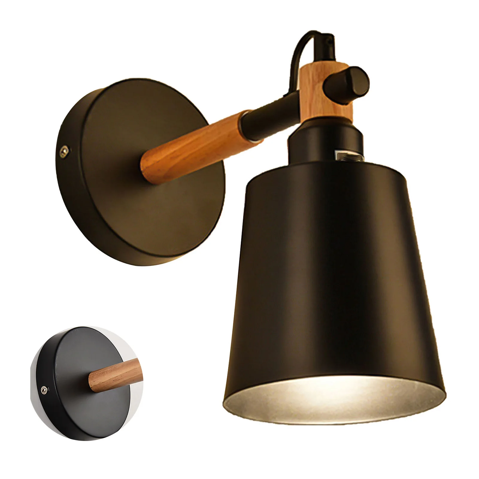 

Настенный ретро-светильник черного цвета, элегантная Совместимость с E27, лампа для коридора, лампа для гостиной, кафе