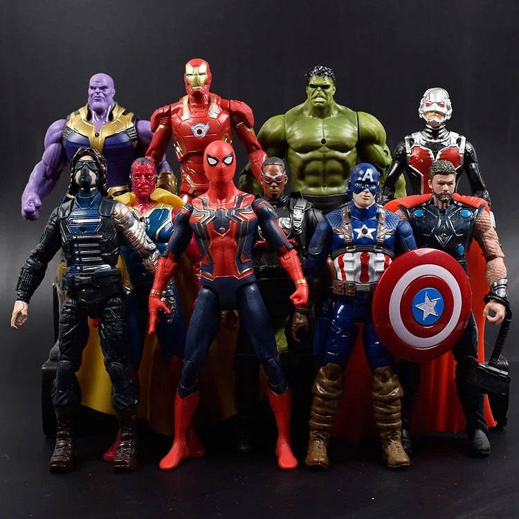 Фигурки героев Марвел мстители 16 см экшн-фигурки Капитан Америка Человек-паук