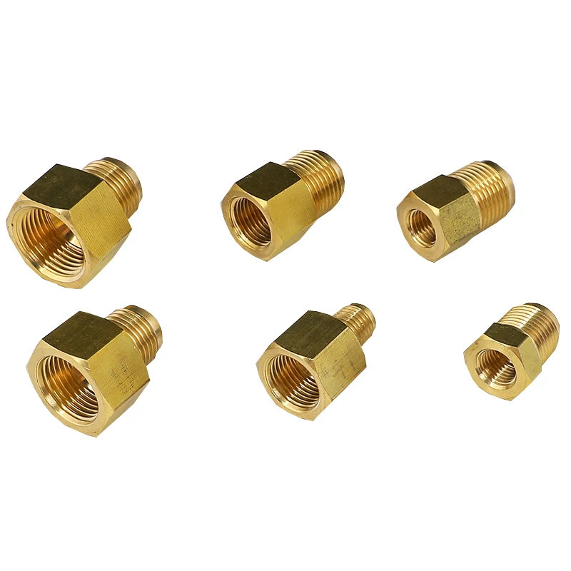 45 градусов SAE 1/4 &quot3/8&quot 1/2 &quot3/4&quot расклешенный редуктор латунный коннектор для