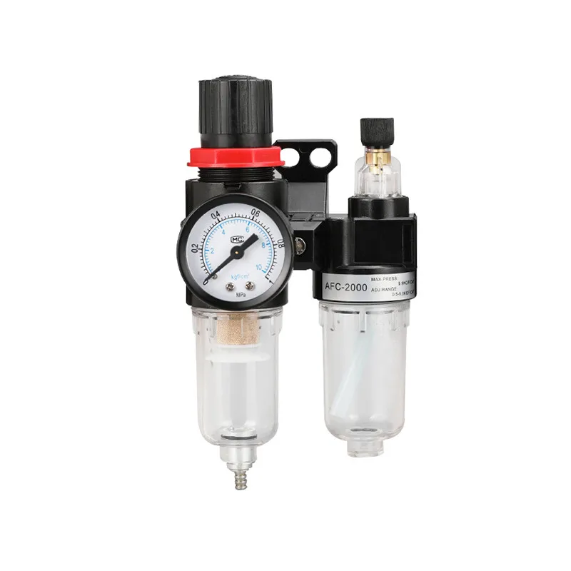 

AFC2000 1/4"PT SMC manual drain type compressing air filter pneumatic gas source processor two joint oil-water separator