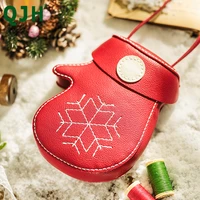 diy gift christmas new ladies one shoulder messenger bag hand stitched homemade material bag real cowhide send tool kit