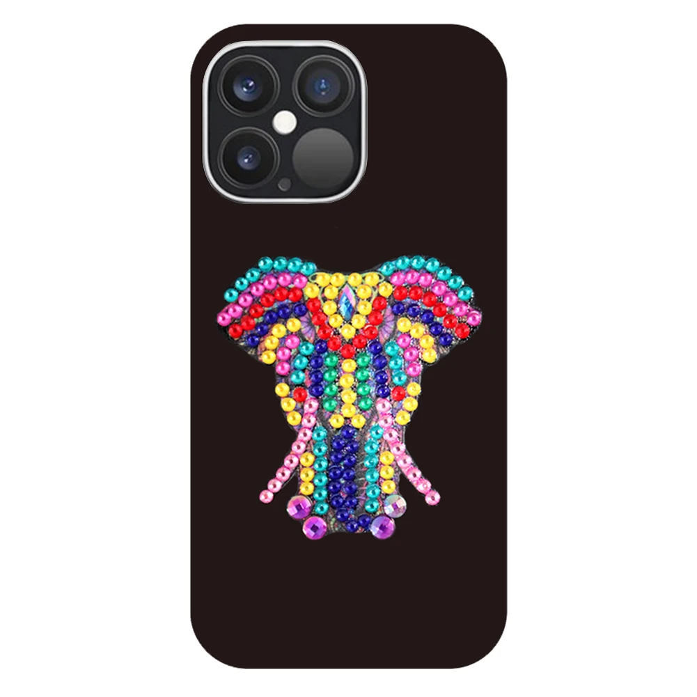 

DIY Diamond Painting Mosaic Case Kit for iPhone 12 12 Pro Special Resin Rhinestone Embroidery Phone Case Soft TPU Back Cover