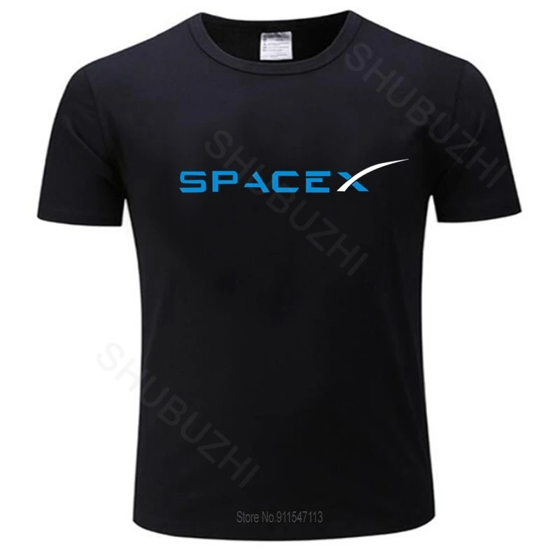 Футболка мужская с логотипом Space X популярная хлопковая футболка бойфренда