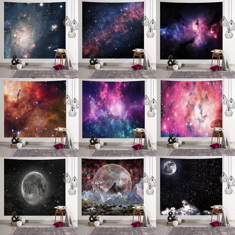 

Galaxy Psychedelic Tapestry Wall Hanging Galaxia Decorative Space Pattern Wall Rug Home Decorative Tapestries