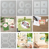 frames set circle oval rectangle polygon metal cutting dies for diy scrapbooking embossing cards stencils die cut card making